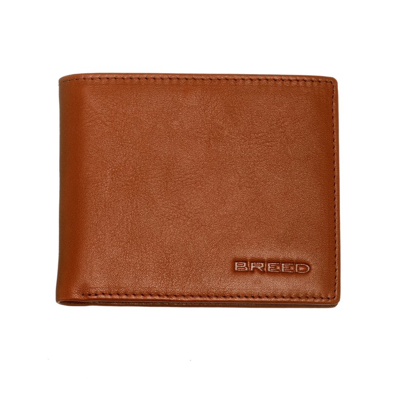 Breed Locke Genuine Leather Bi-fold Wallet In Brown