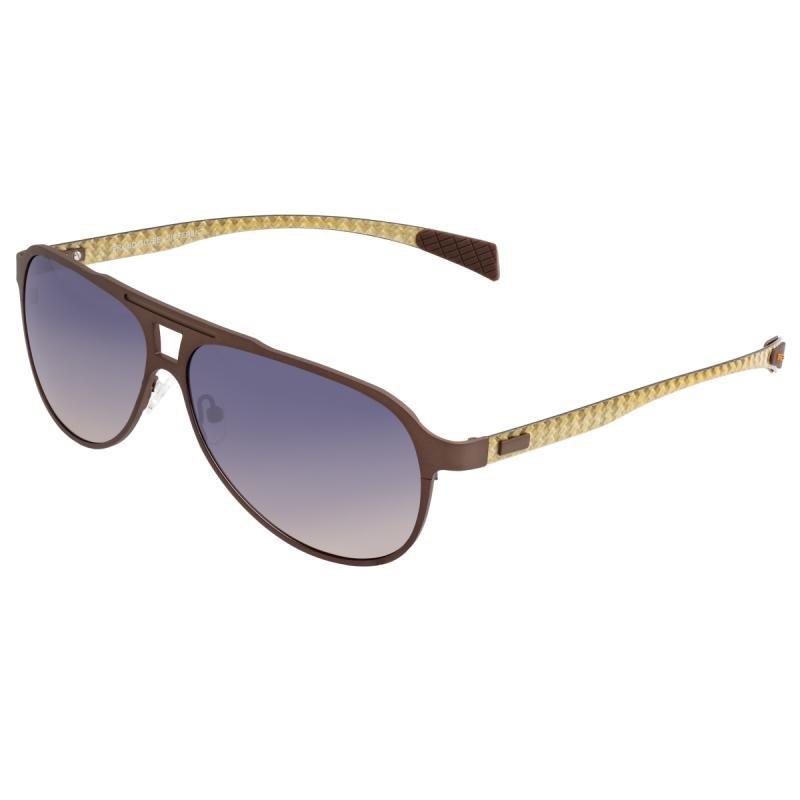 Breed Apollo Titanium And Carbon Fiber Polarized Sunglasses In Brown