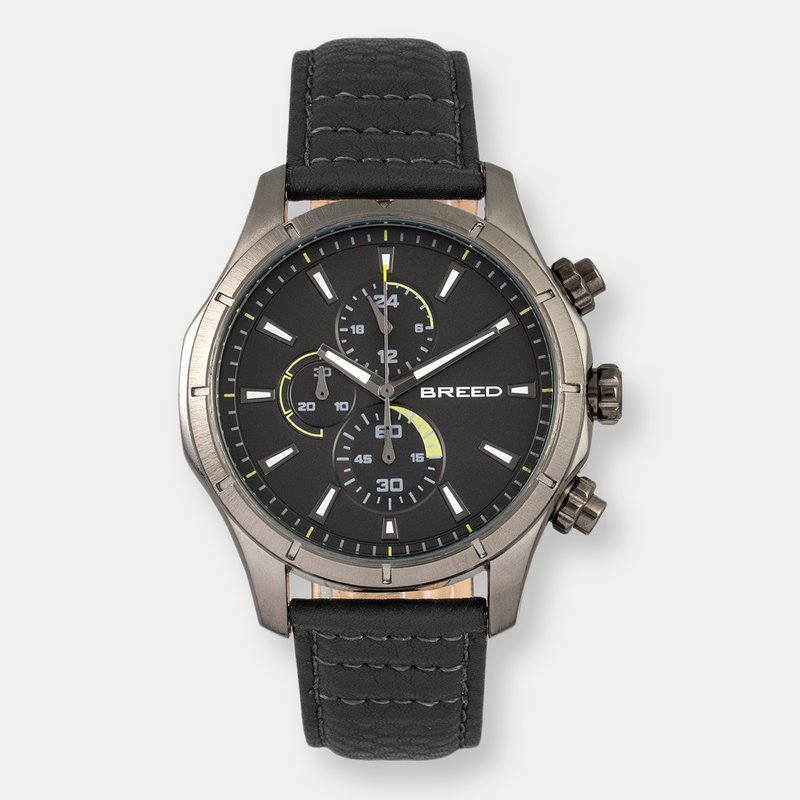 Breed Watches Breed Lacroix Chronograph Leather-band Watch