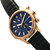 Breed Lacroix Chronograph Leather-Band Watch - Rose Gold/Black