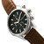 Breed Lacroix Chronograph Leather-Band Watch - Silver/Brown