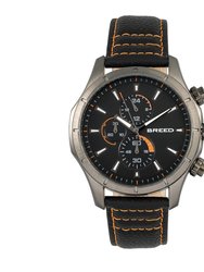 Breed Lacroix Chronograph Leather-Band Watch