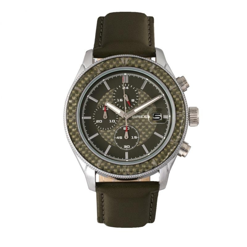 Shop Breed Maverick Chronograph Men's Watch With Date In Green