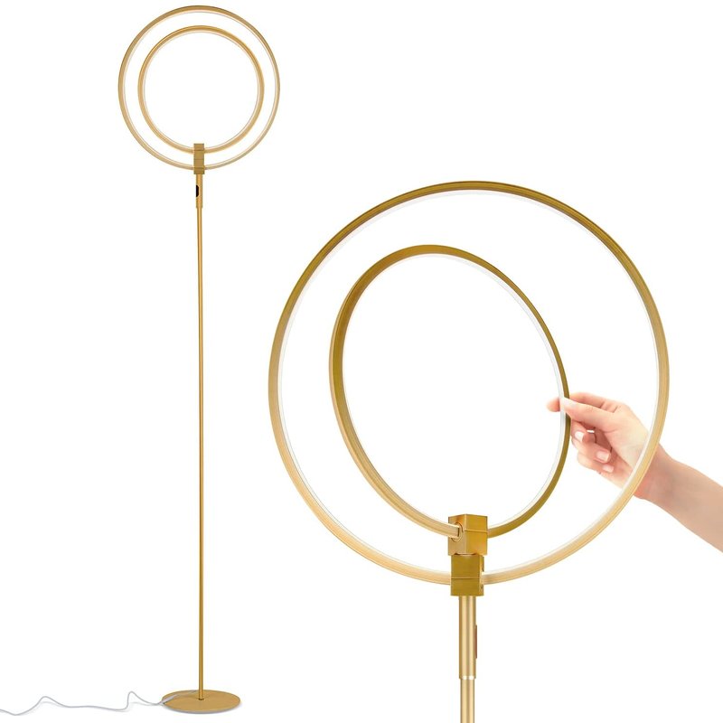 Brightech Eclipse Led Floor Lamp In Gold