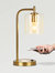 Elizabeth LED Desk Lamp with Wireless Charging Pad and USB Port - Brass