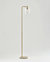 Elizabeth LED Floor Lamp with Glass Shade - Brass