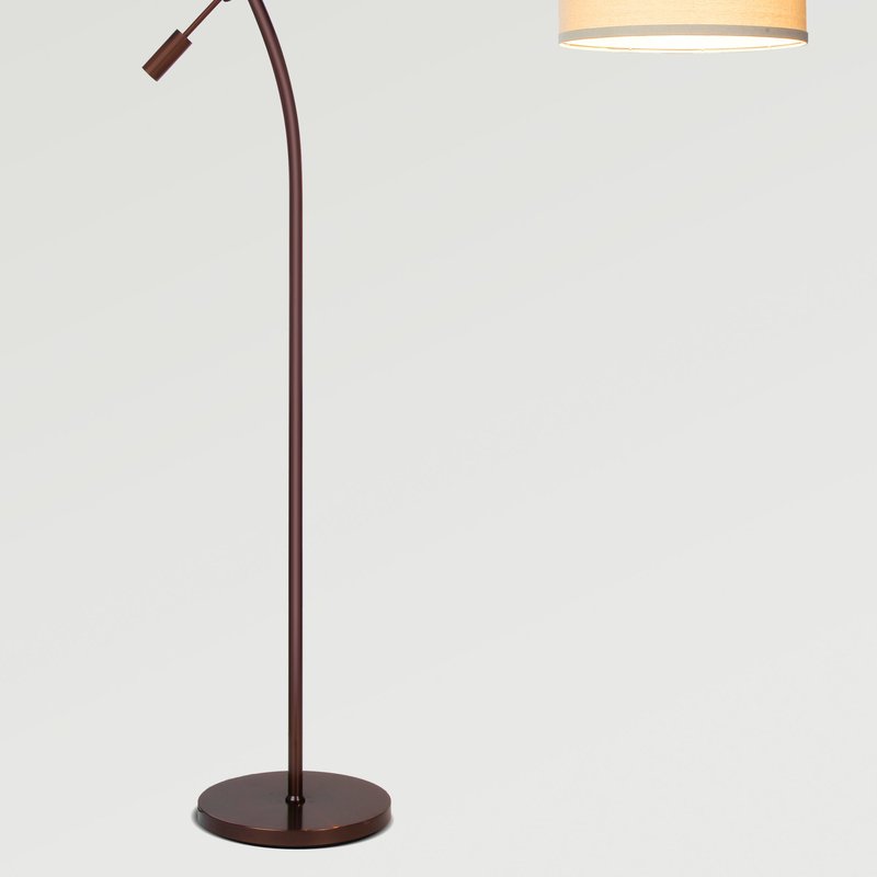 Brightech Grayson Led Arc Floor Lamp In Brown