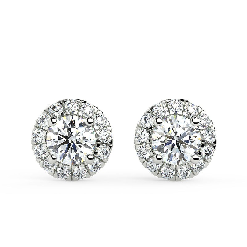 Brilliant Carbon Cassiopeia Stud Earrings In White Gold (1.40 Ct. Tw.)