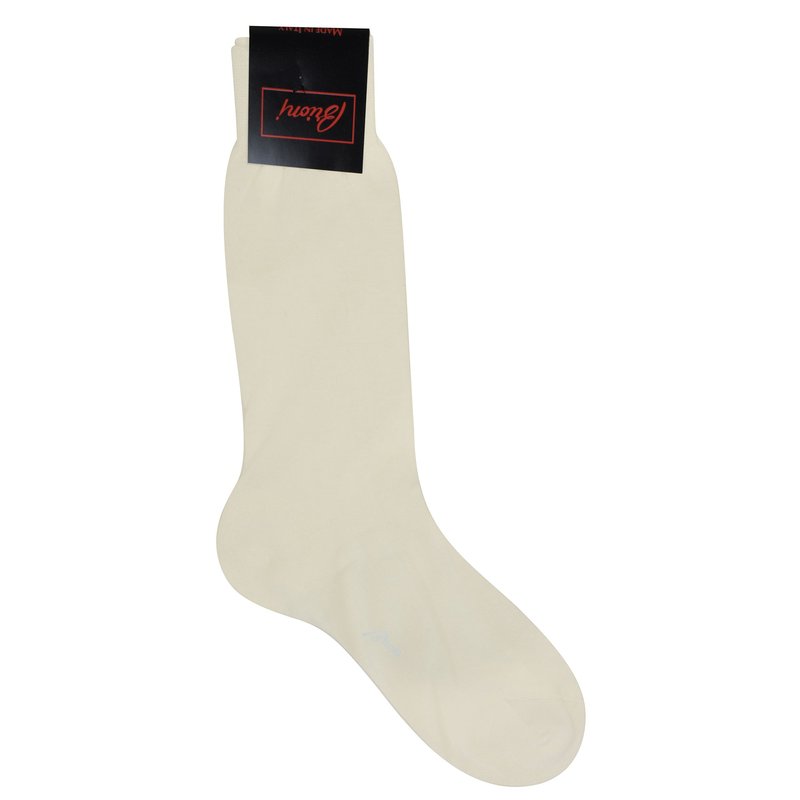 Shop Brioni Men's Ivory Socks Solid In White