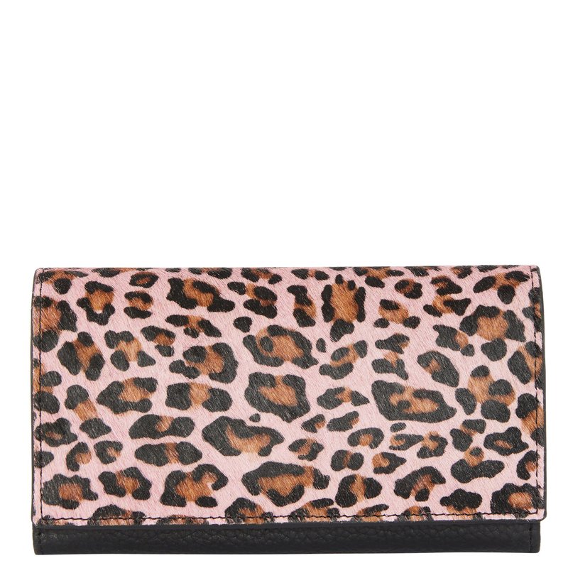 Shop Brix + Bailey Pink Animal Print Leather Multi Section Purse