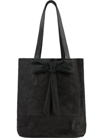 Brix + Bailey Black Bow Calf Hair Leather Tote product