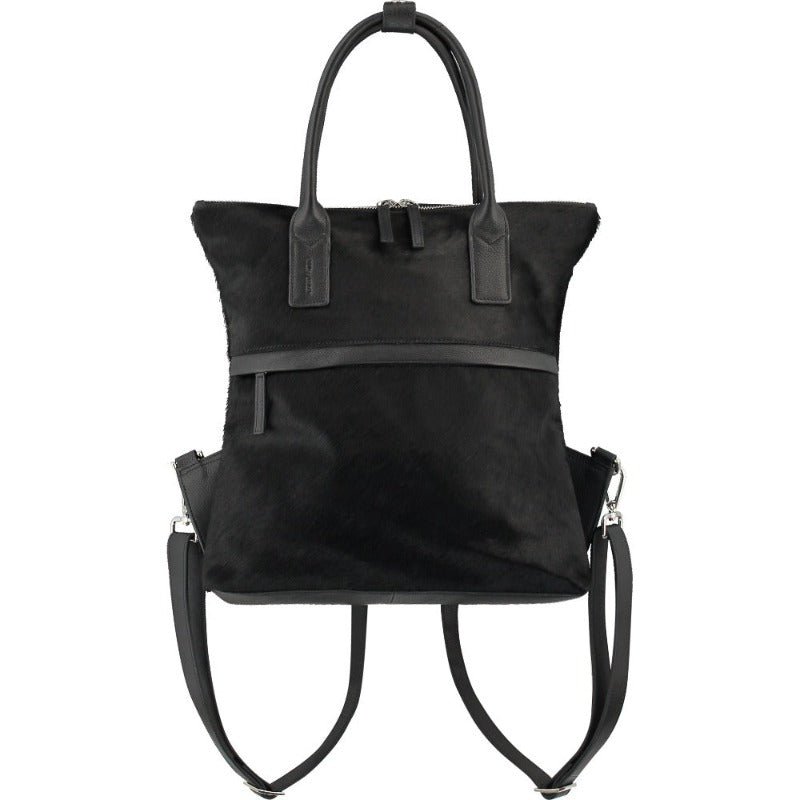 Shop Brix + Bailey Black Convertible Leather Backpack