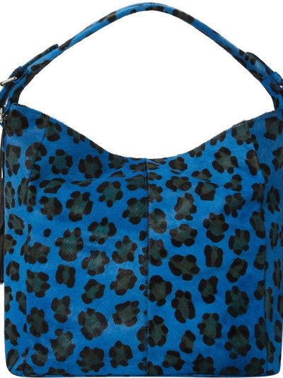 Brix + Bailey Blue Leopard Calf Hair Leather Top Handle Grab Bag, Bxanr product