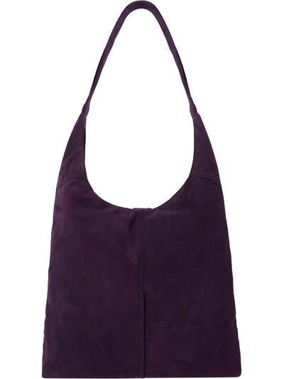Brix + Bailey Purple Oversized Soft Suede Hobo Shoulder Bag | Bxxan product