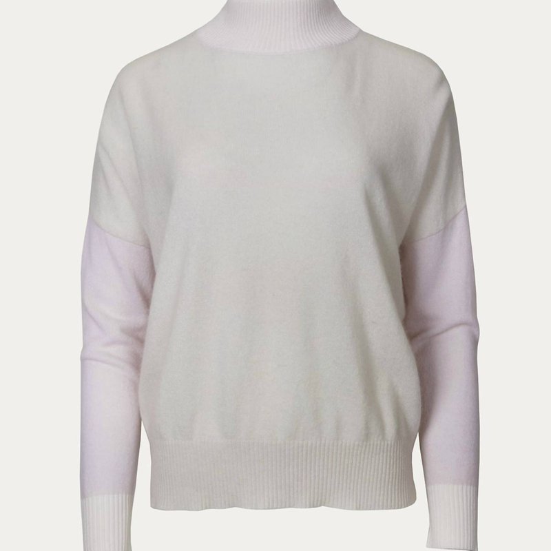 Brodie Isabella Colorblock Cashmere Jumper In Gray