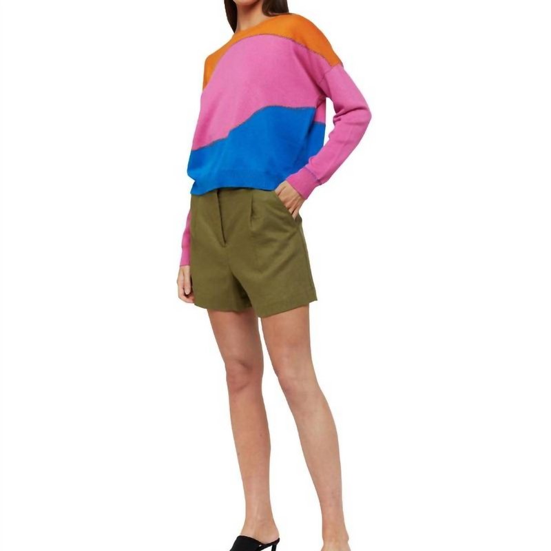 Shop Brodie Riley Colour Wave Sweater In Orange