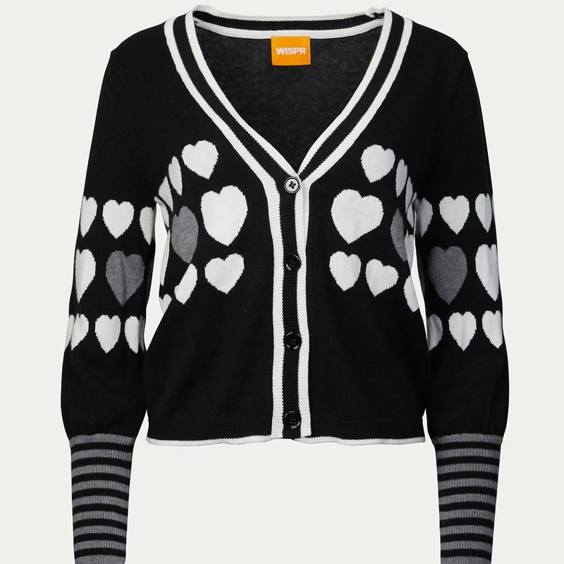 Shop Brodie Sweetheart Cotton Silk-blend Cardigan In Coal In Black