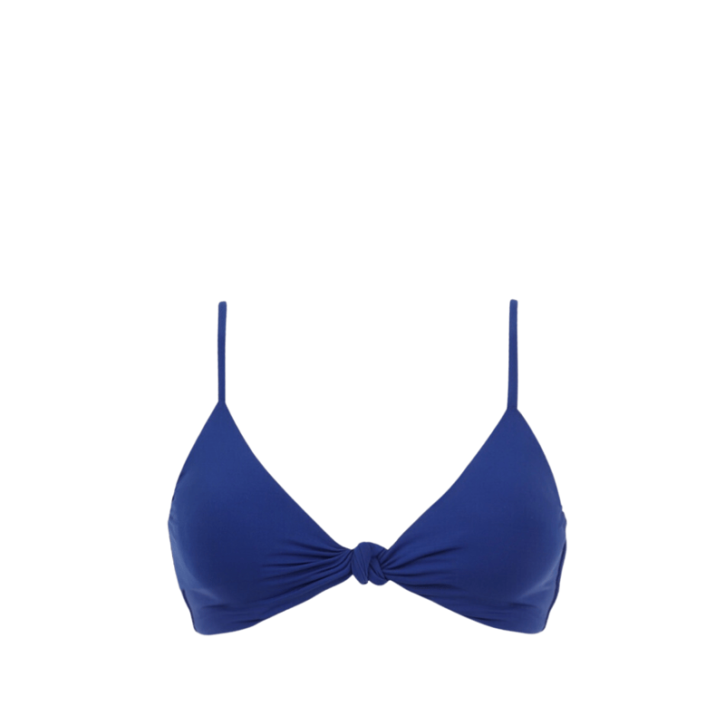 Shop Bromelia Swimwear Bonito Twist Triangle Top In Blue