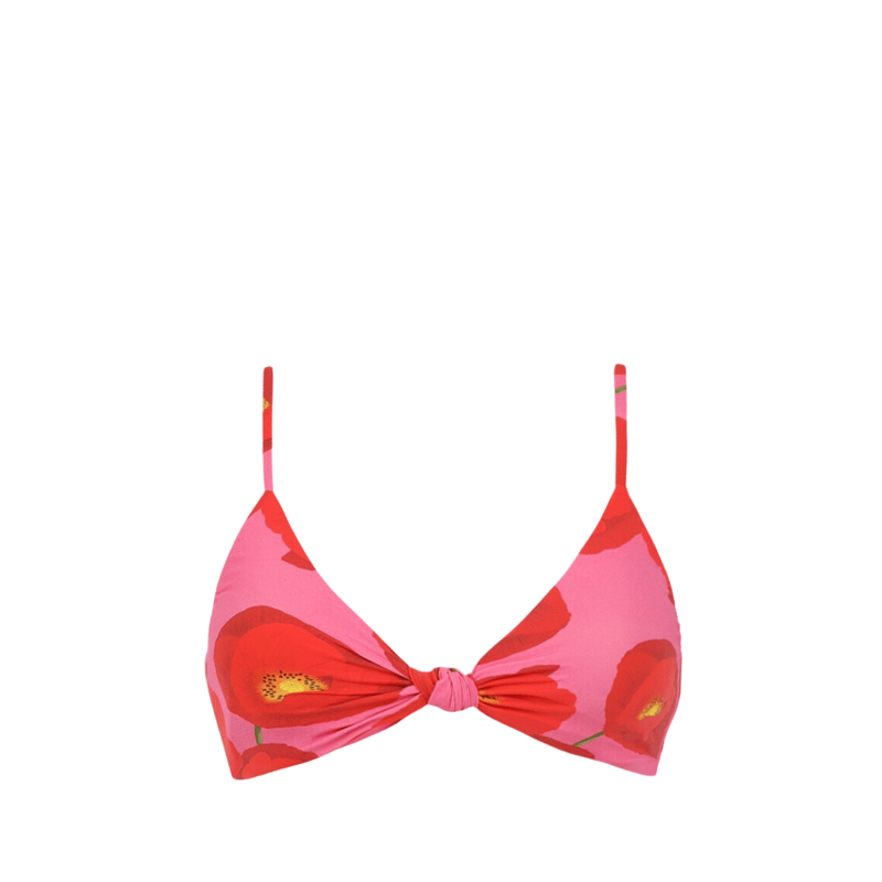 Shop Bromelia Swimwear Bonito Twist Triangle Top In Pink
