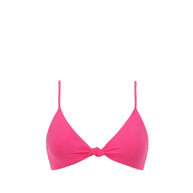 Shop Bromelia Swimwear Bonito Twist Triangle Top In Pink