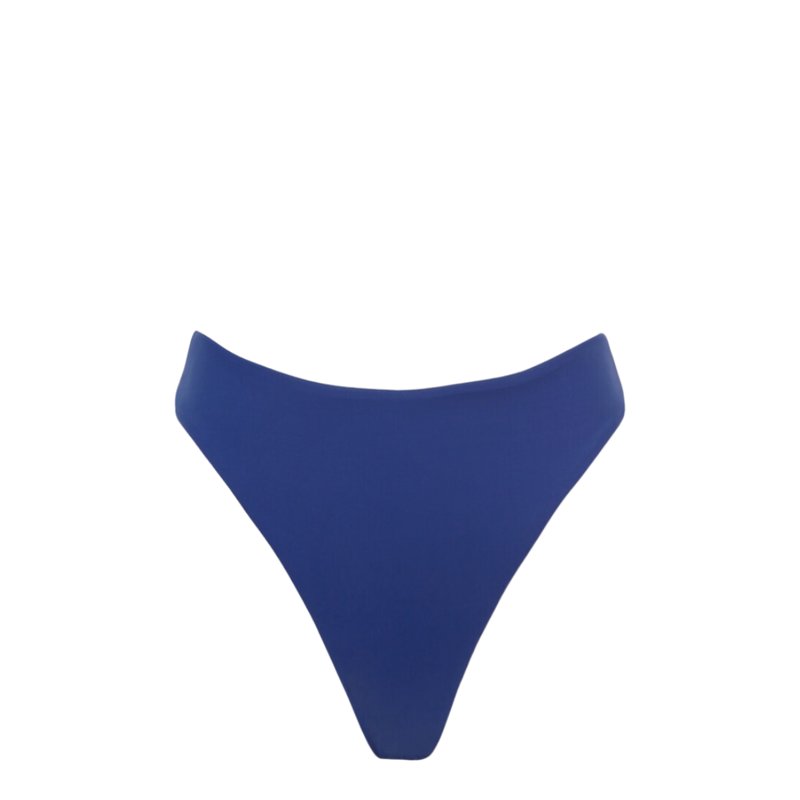 Shop Bromelia Swimwear Caraiva Hi Waist + Leg Bottom In Blue