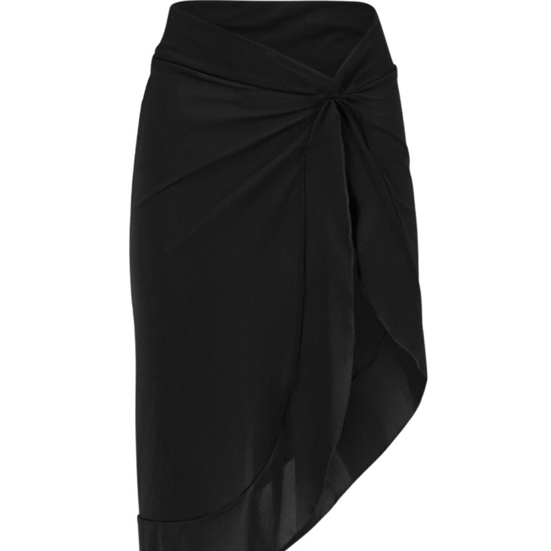 Bromelia Swimwear Feira Mesh Skirt In Black