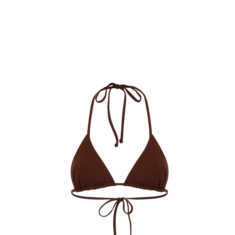 Bromelia Swimwear Gabriela Triangle Top In Brown