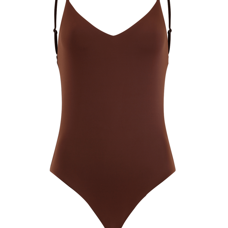 Bromelia Swimwear Manaus Adjustable Bodysuit In Brown