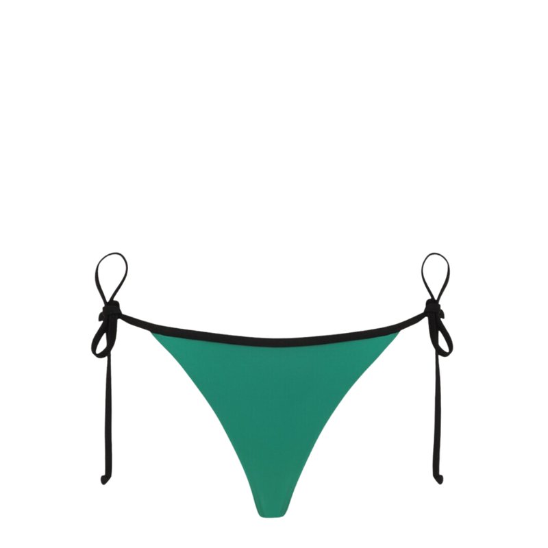 Bromelia Swimwear Maragogi Reversible Tie Bottoms In Green
