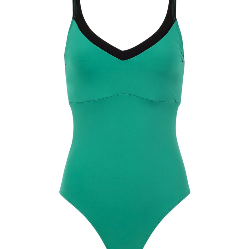 Bromelia Swimwear São Luis Underwire Mesh One-piece In Green