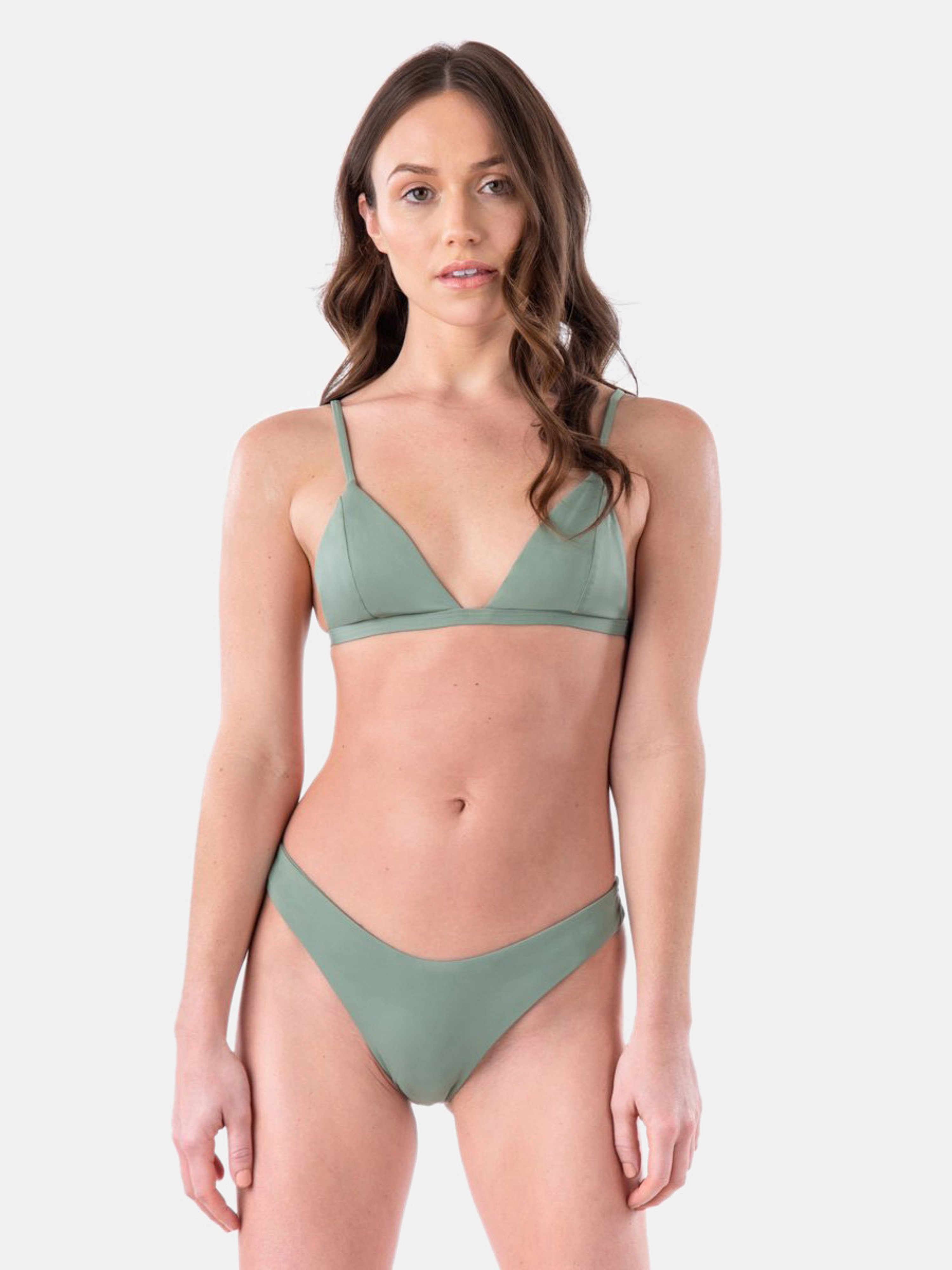 Bromelia Swimwear Valentina Bikini Top In Green