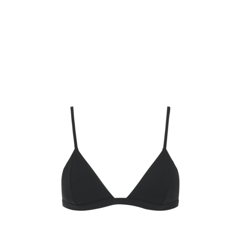 Bromelia Swimwear Valentina Triangle Bikini Top In Black