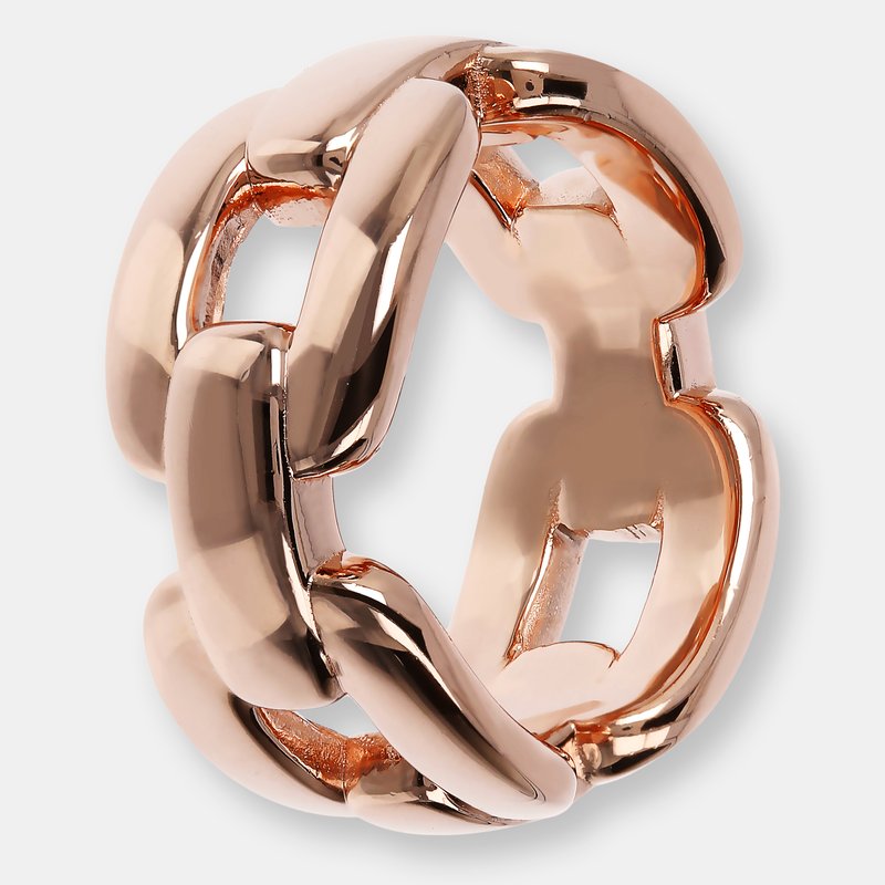 Bronzallure Golden Rose Geometries Ring In Pink