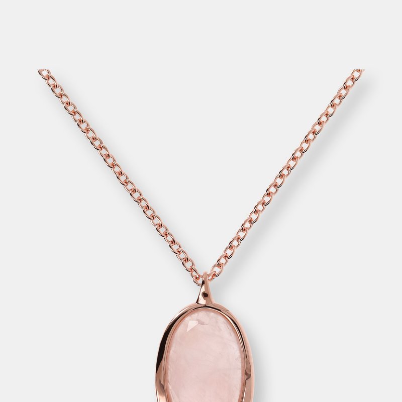 Bronzallure Incanto Oval Shape Necklace In Pink
