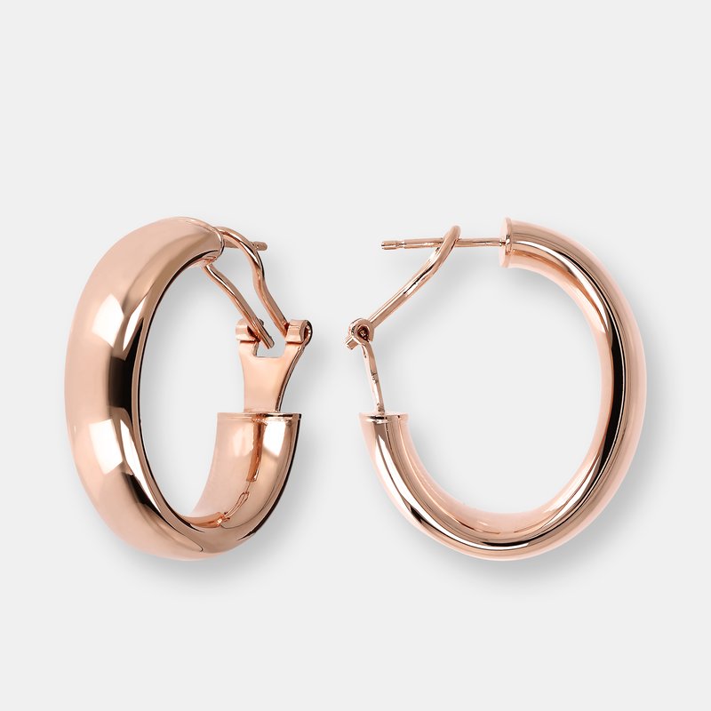 Shop Bronzallure Mini Hoop Earrings In Pink