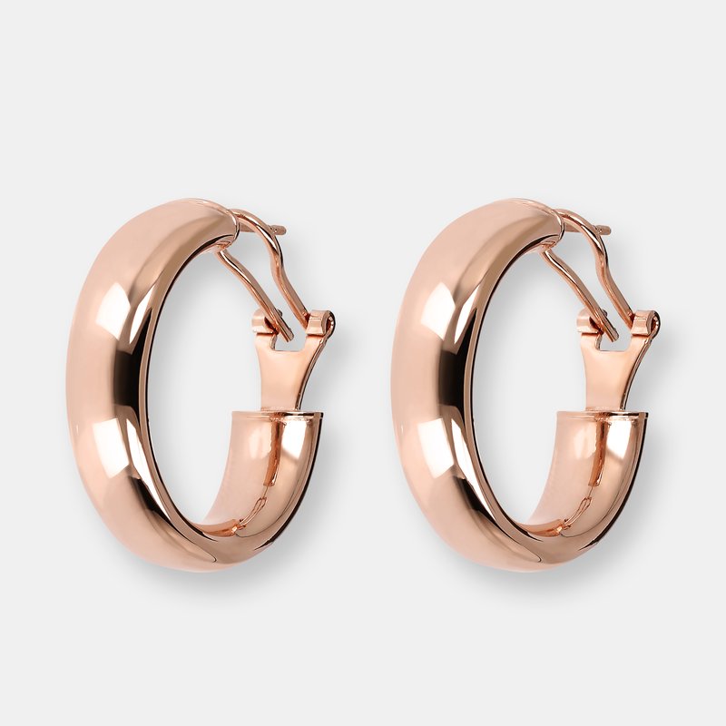 Bronzallure Mini Hoop Earrings In Pink