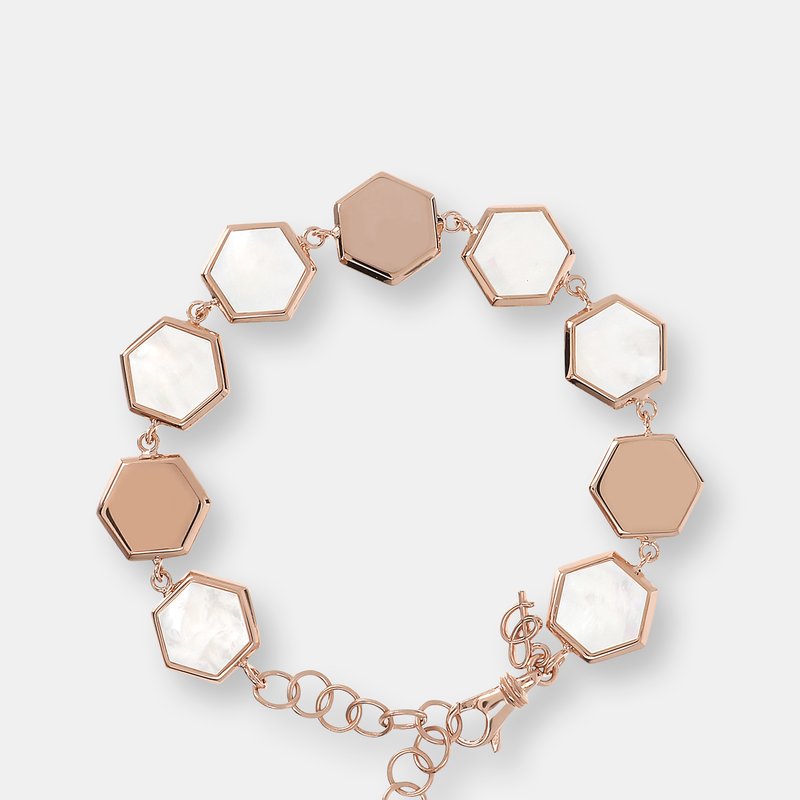 Bronzallure Multi Hexagonal Bracelet In Pink