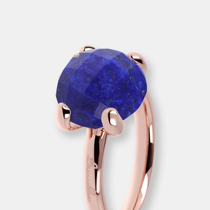 Bronzallure Natural Stone Cocktail Ring In Blue
