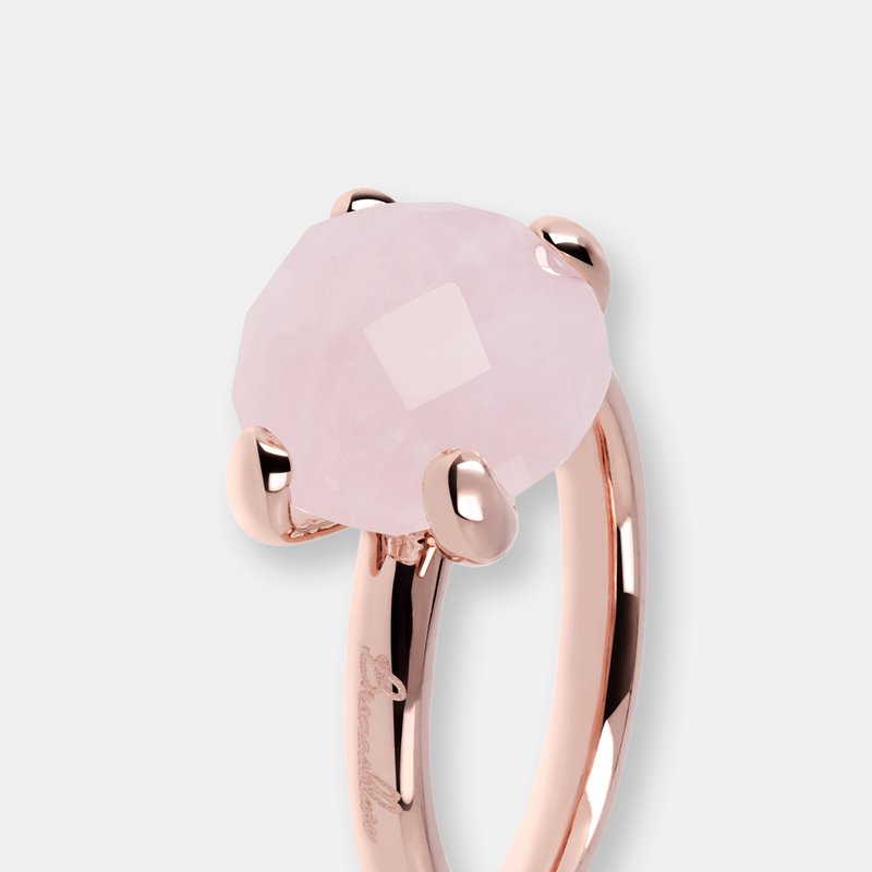 Bronzallure Natural Stone Cocktail Ring In Pink