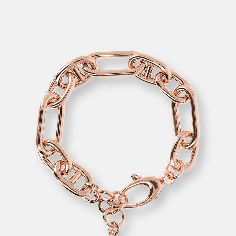 Bronzallure Oval Chain Bracelet In Pink