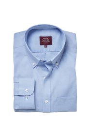 Brook Taverner Mens Whistler Long-Sleeved Formal Shirt - Sky Blue