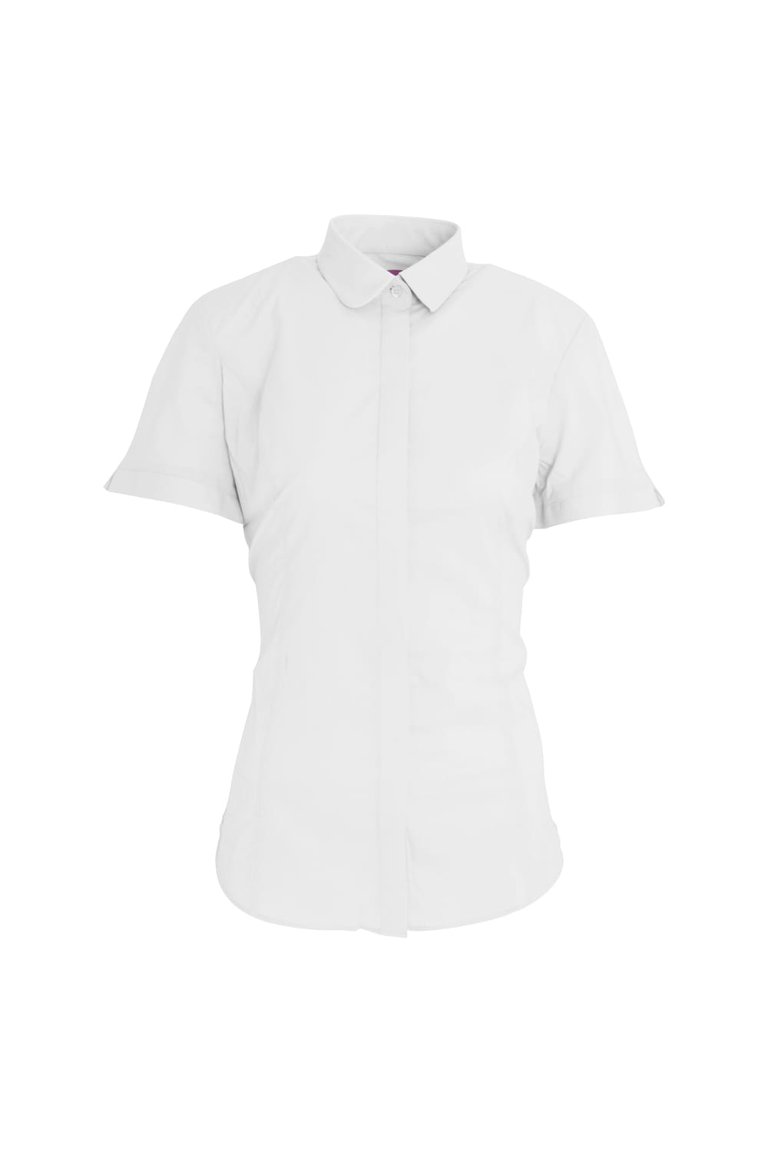 Brook Taverner Womens/Ladies Soave Short Sleeve Poplin Shirt (White) - White