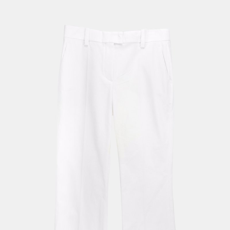 Shop Brunello Cucinelli Women's White Straight Leg Pants & Capri