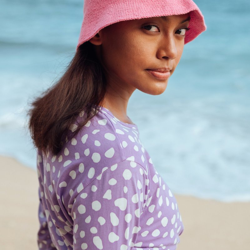 Shop Brunna Co Florette Crochet Bucket Hat In Pink