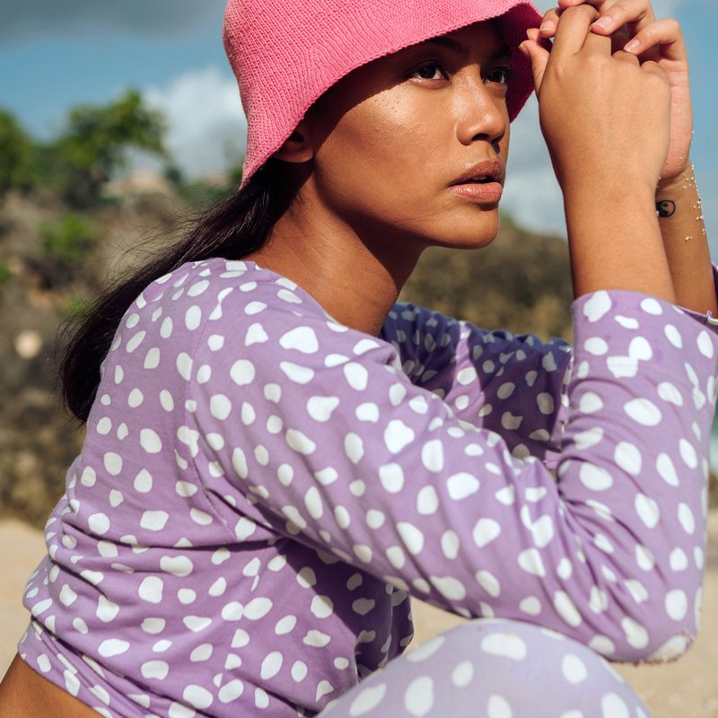 Shop Brunna Co Florette Crochet Bucket Hat In Pink