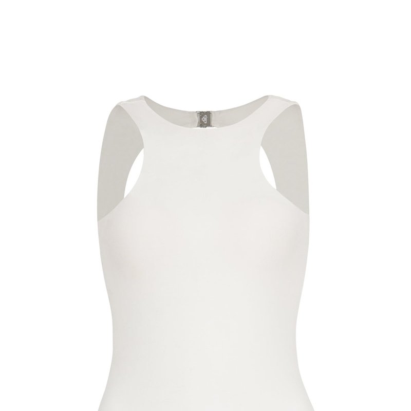 Brunna Co Jupiter Open-back Recycled One-piece Swimsuit In White