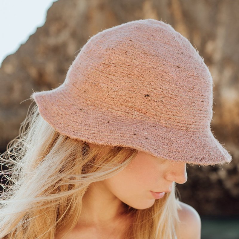 Brunna Co Nala Safari Jute Straw Hat In Blush Pink