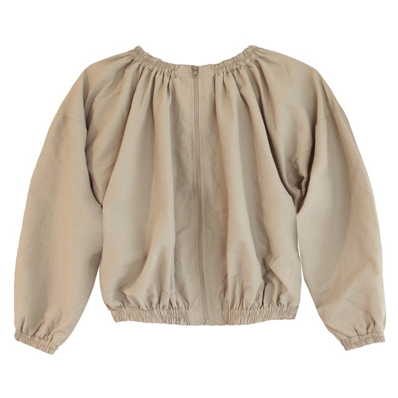 Brunna Co Norma Recycled Ruffle Jacket In Brown