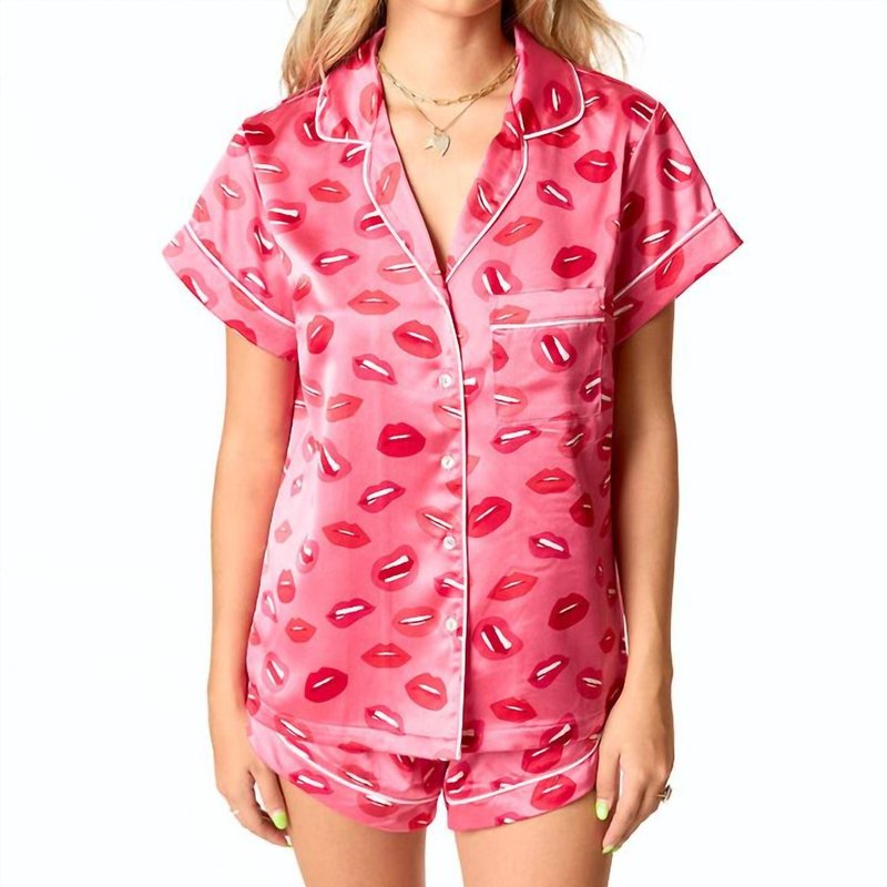 Shop Buddylove Aurora Pajama Set In Kiss And Tell In Pink