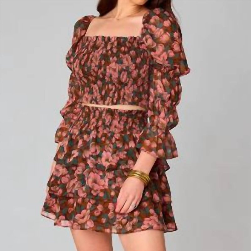 Shop Buddylove Nelly Smocked Two-piece Set In Brown